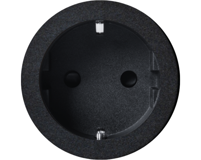 Rond 2.0 Socket F - s. trim - basic black Socket module Rond