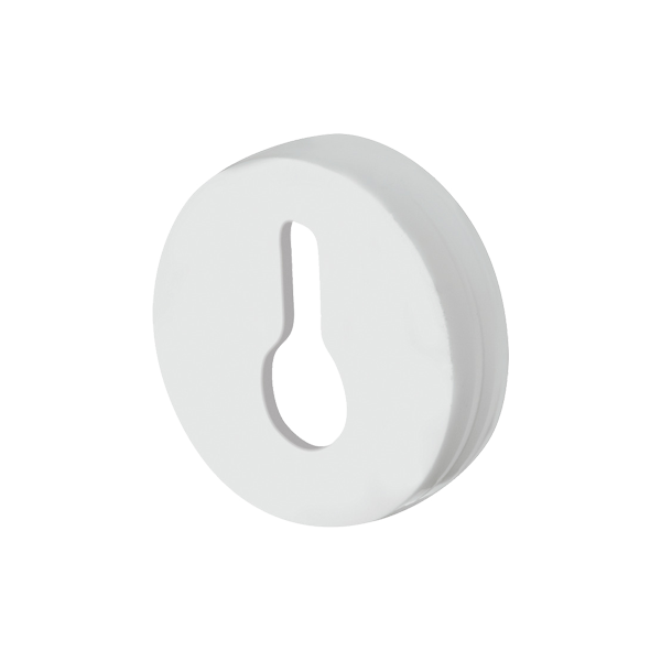 Ophanger met sleutelgat wit diameter 20mm dikte 11mm Bestelmeubelbeslag.nl