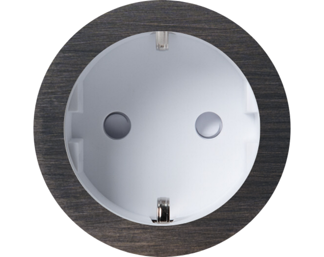 Rond 2.0 Socket F - s. trim - canon de fusil dark - white cu Socket module Rond