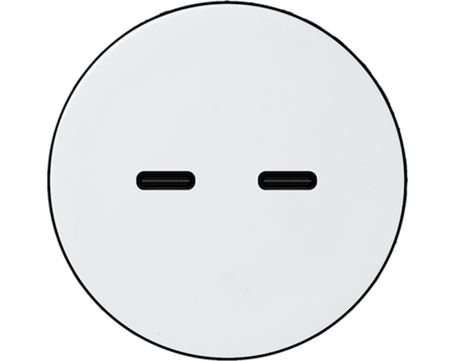 Rond 2.0 USB-C 2X (30W) - t.less - white alu USB-C module Rond