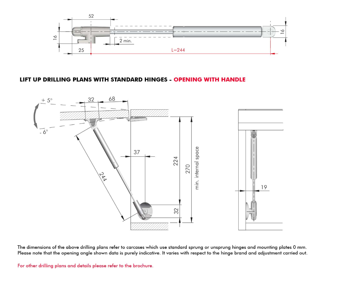 Bovenklepschaar KRABY 244mm 45N Italiana Ferramenta