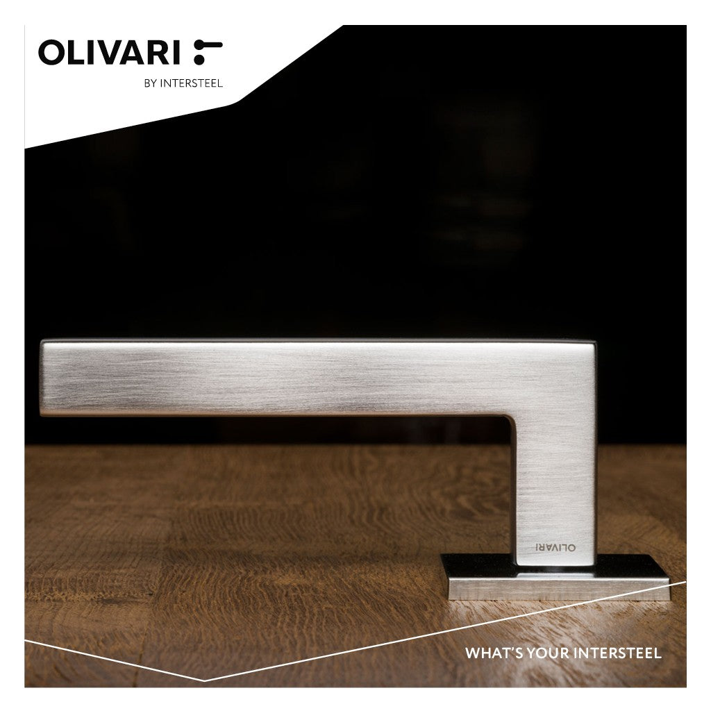 Olivari deurkruk ABC op rozet rvs mat titaan PVD Olivari