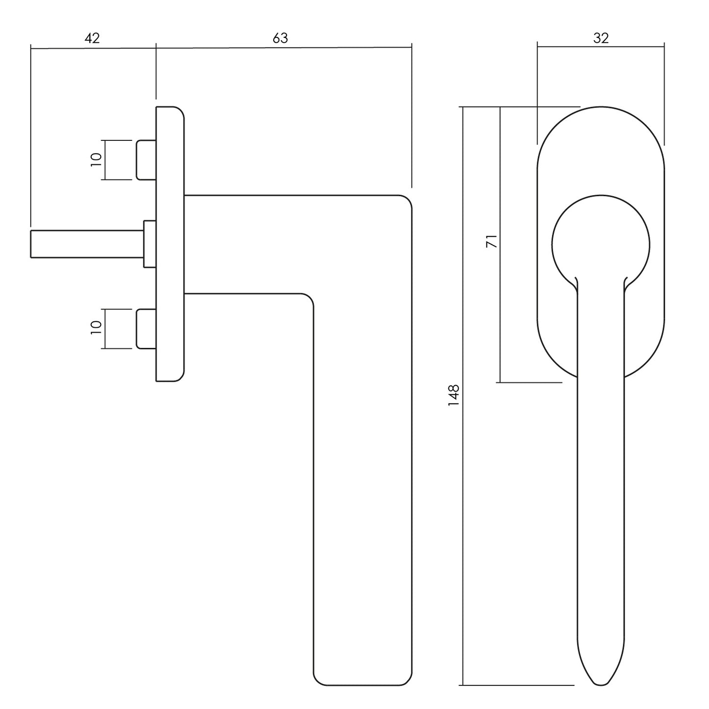 Olivari raamkruk Tecno chroom Olivari