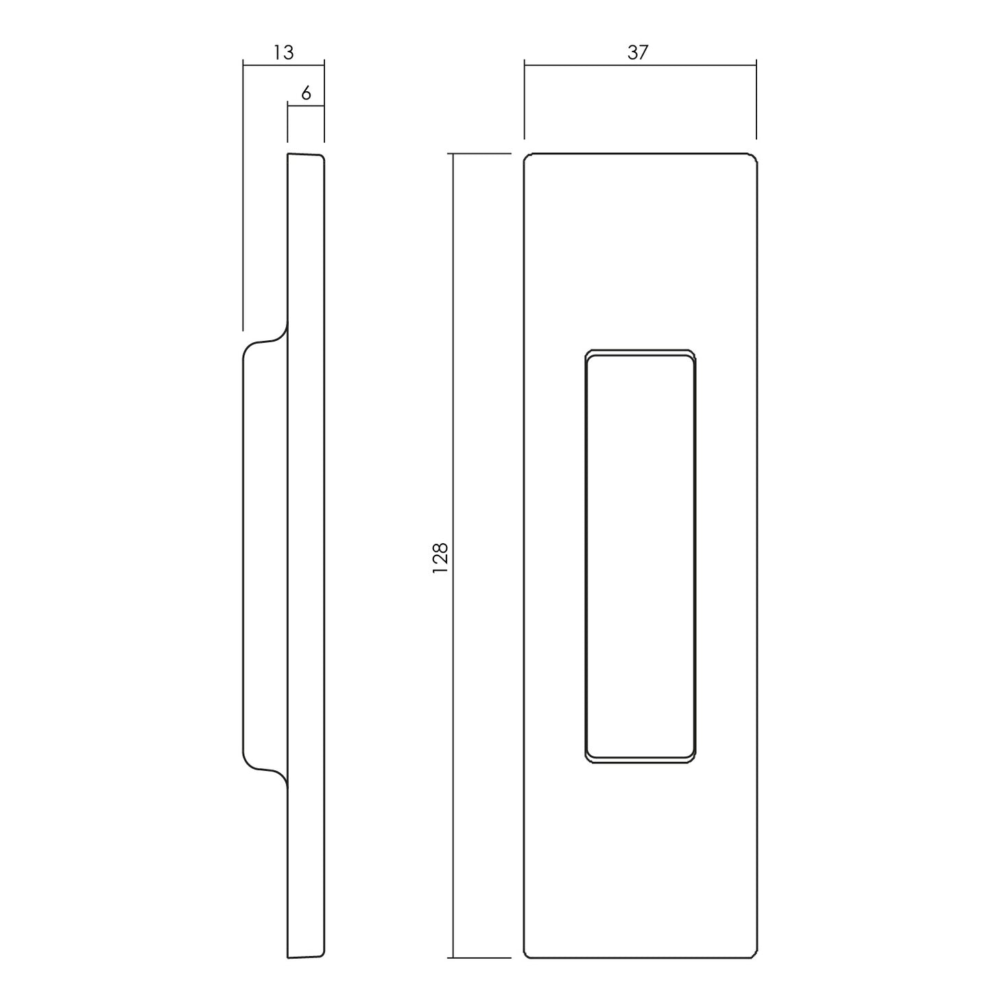 Olivari schuifdeurkom Siro brons mat titaan PVD Olivari