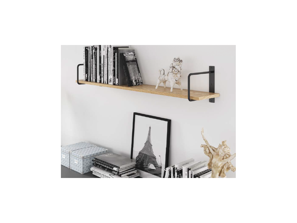 Plankdrager BELT 22x23cm. mat zwart per paar Bestelmeubelbeslag.nl