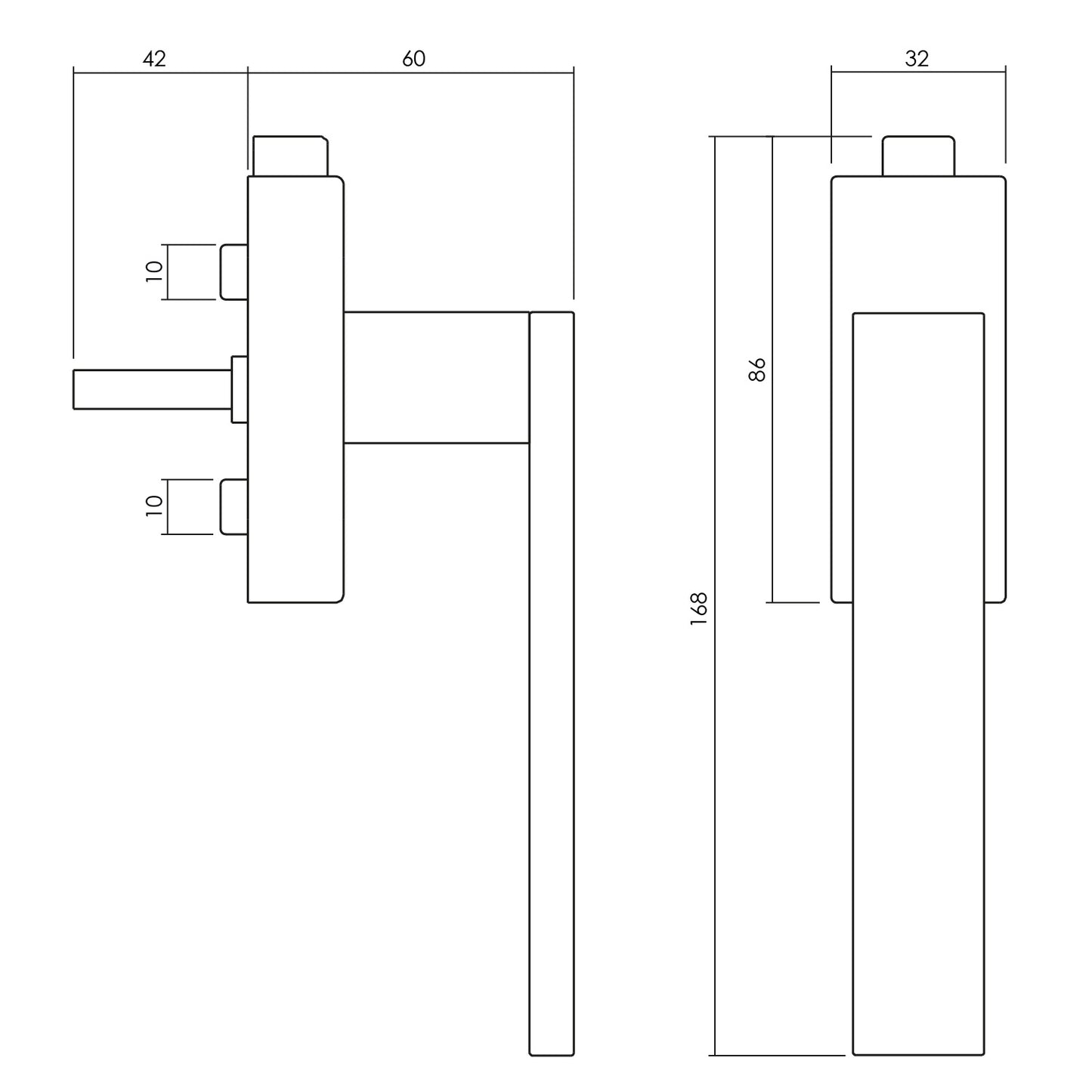 Olivari raamkruk Diana-Total afsluitbaar nikkel titaan PVD Olivari