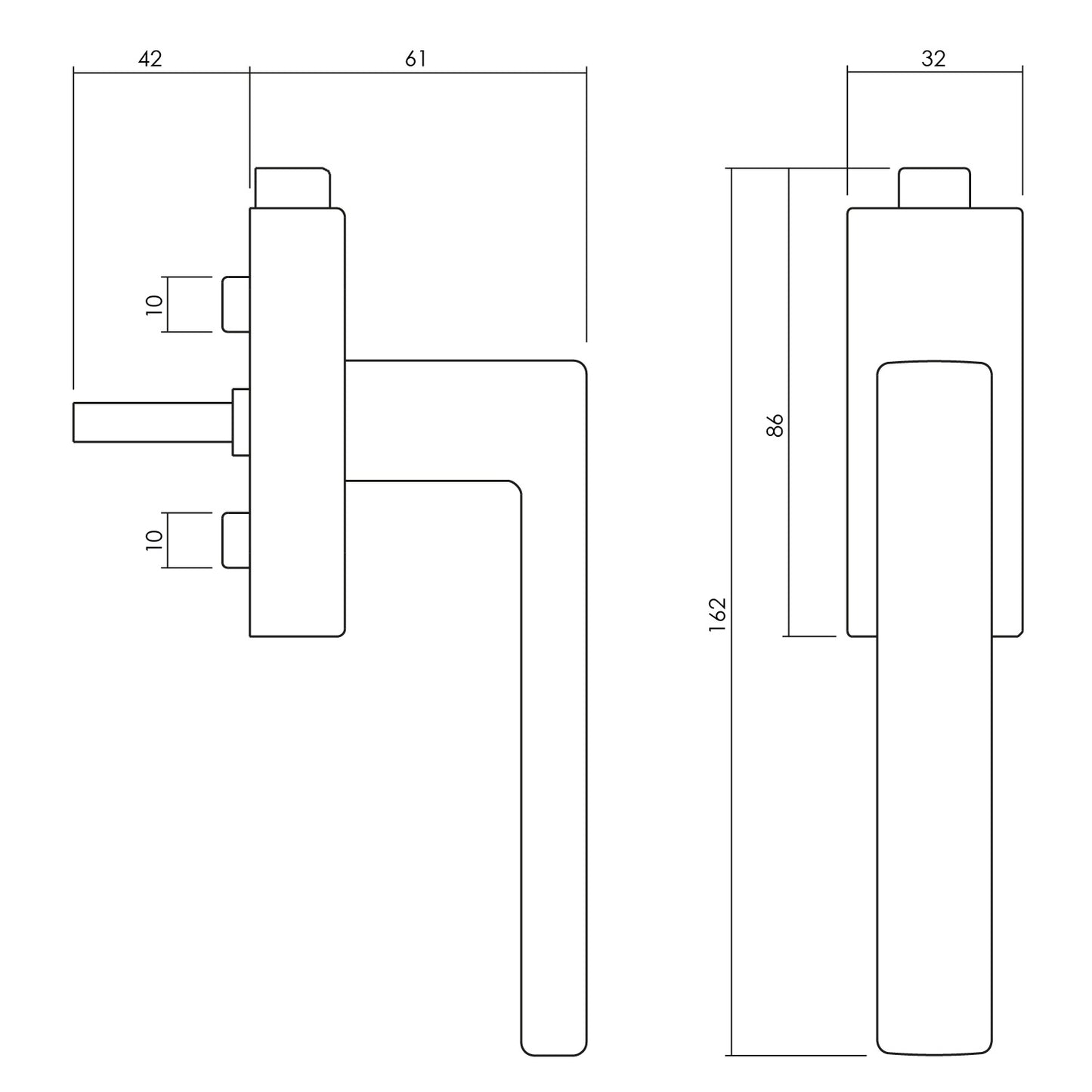 Olivari raamkruk Planet Q afsluitbaar antraciet mat titaan PVD Olivari