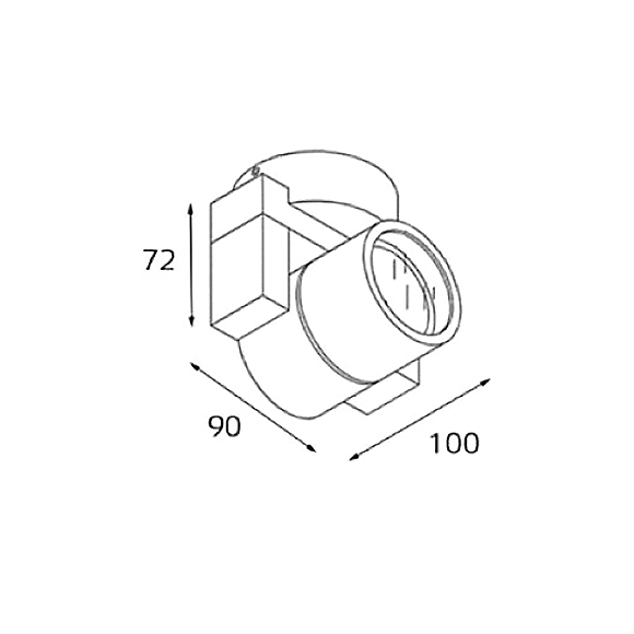 Ronda Wit verticaal kantelbaar GU10 dimbaar Bestelmeubelbeslag.nl