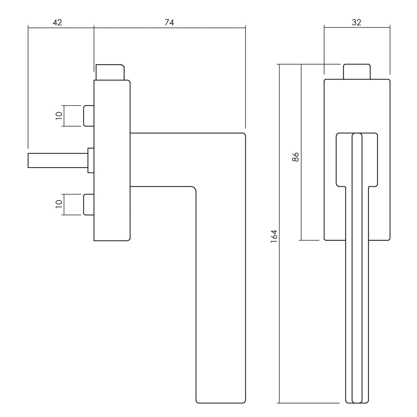 Olivari raamkruk Trend afsluitbaar rvs mat titaan PVD Olivari