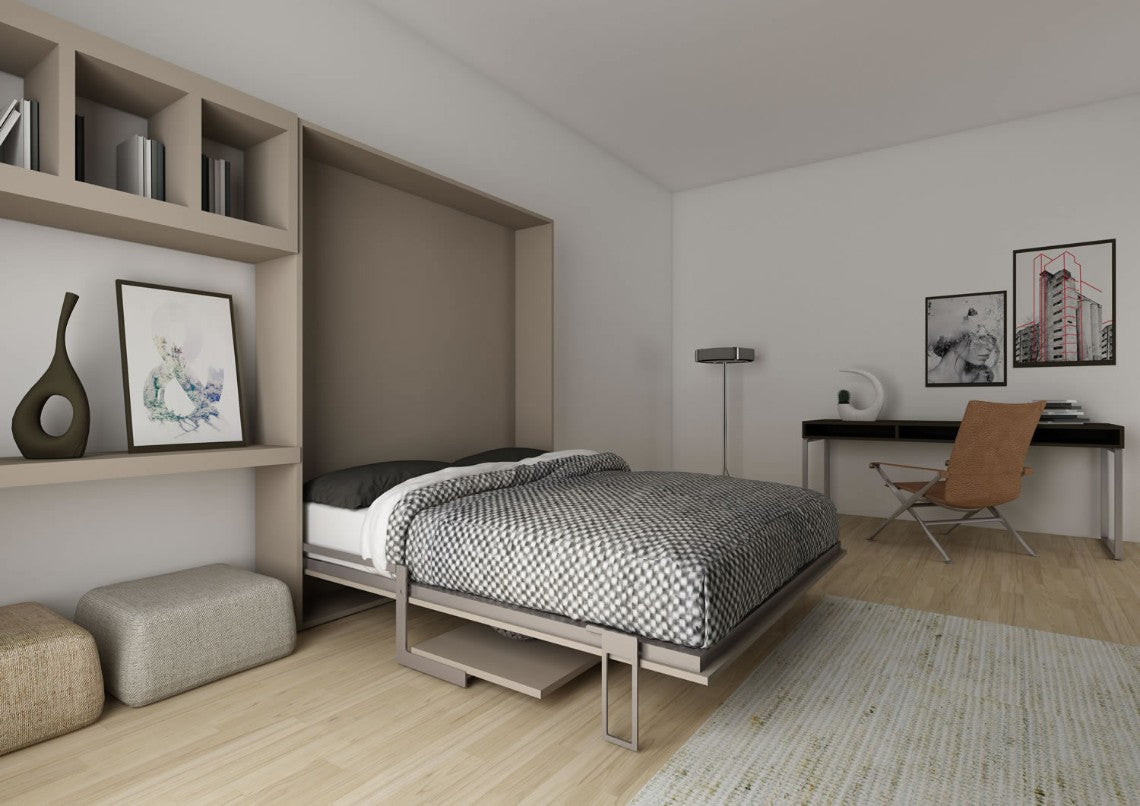 Opklapbed CLICK V TOP 83x202cm met bureaumechaniek Pozzoli