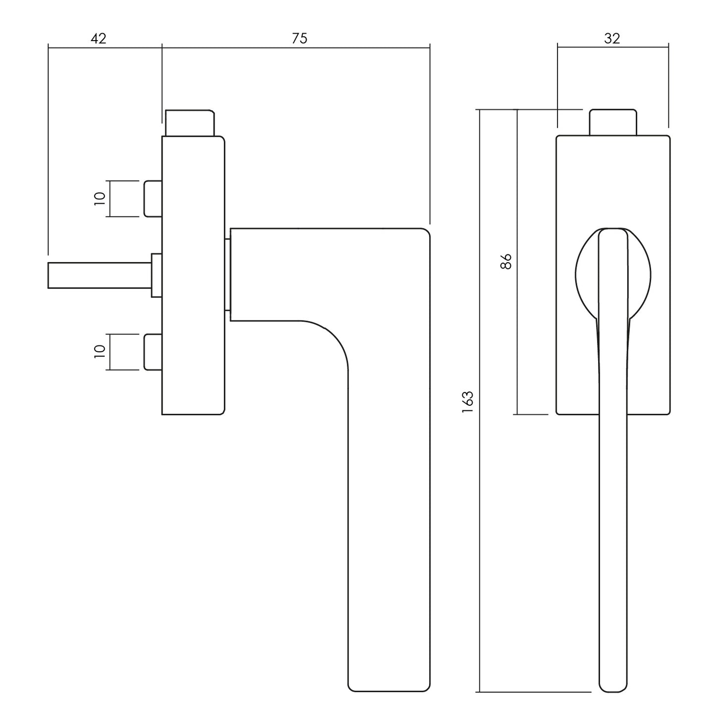 Olivari raamkruk Lotus Q afsluitbaar rvs mat titaan PVD Olivari