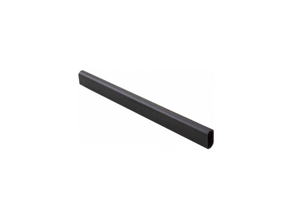 Roede 30x14mm aluminium mat zwart lengte 2000mm Hermeta