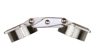 Verstekscharnier vernikkeld 135 graden Bestelmeubelbeslag.nl