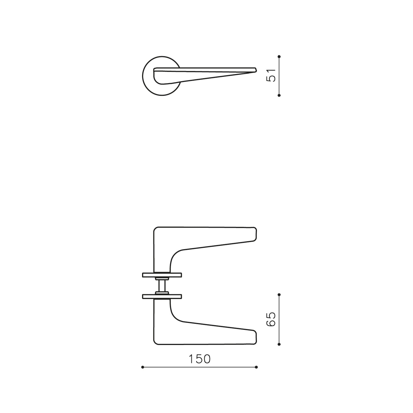 Olivari deurkruk Twist op rozet chroom Olivari