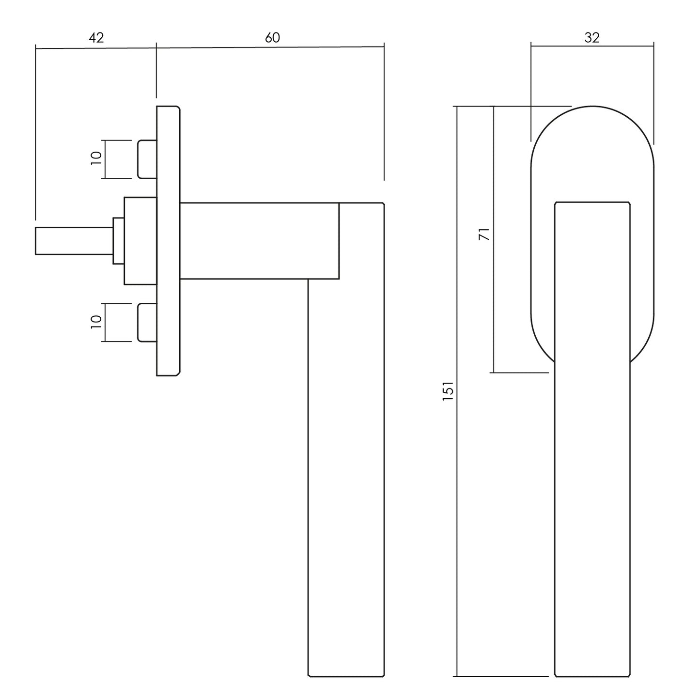 Olivari raamkruk Euclide chroom Olivari