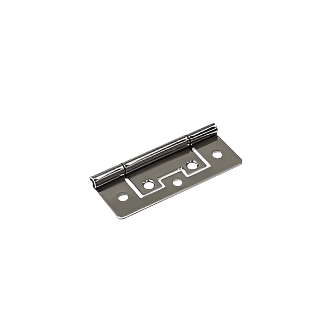 Louvredeurscharnier / 63x27 mm / staal vermessingd Bestelmeubelbeslag.nl