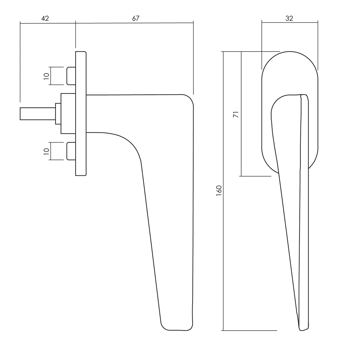 Olivari raamkruk Twist chroom mat Olivari