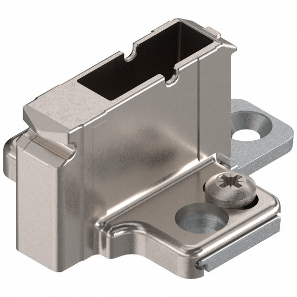 Kruismontageplaat 18mm verdikt voor euroschroeven Blum