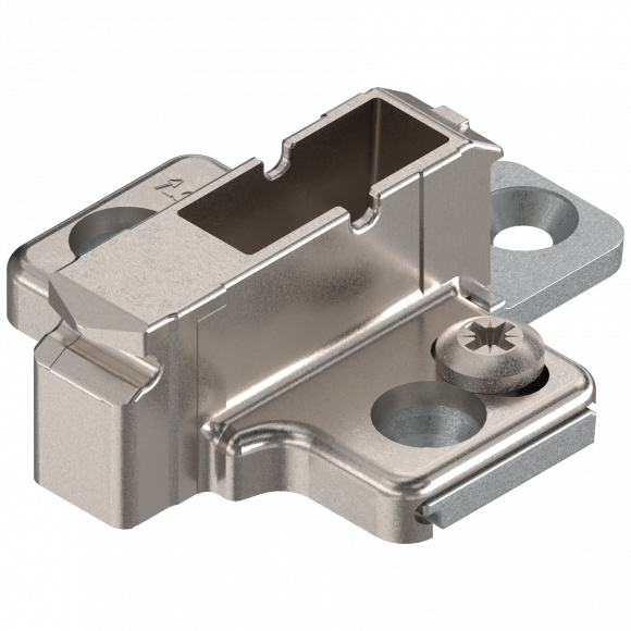 Kruismontageplaat 9mm verdikt voor euroschroeven Blum