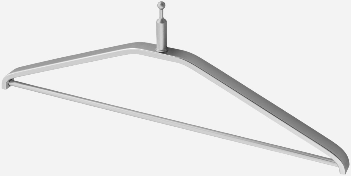 Kledinghanger (kogel) naturel met broekstang Hermeta