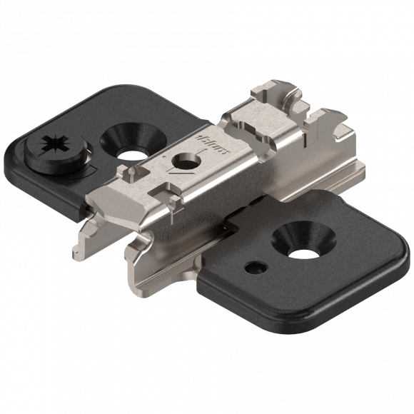 Kruismontageplaat excentrisch 3mm verdikt Onyx Blum