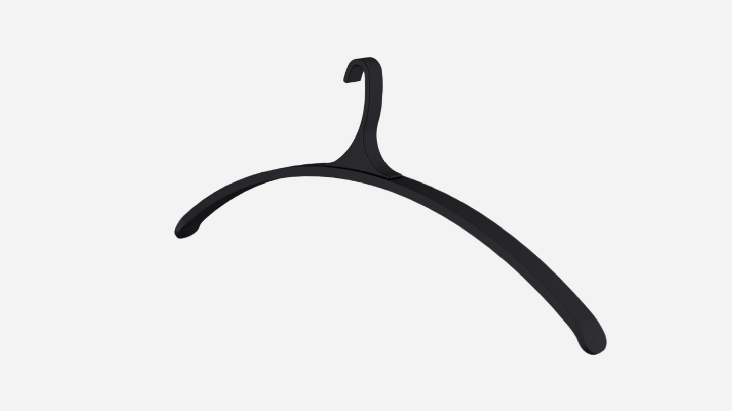 Kledinghanger Gardelux-1 mat zwart Hermeta