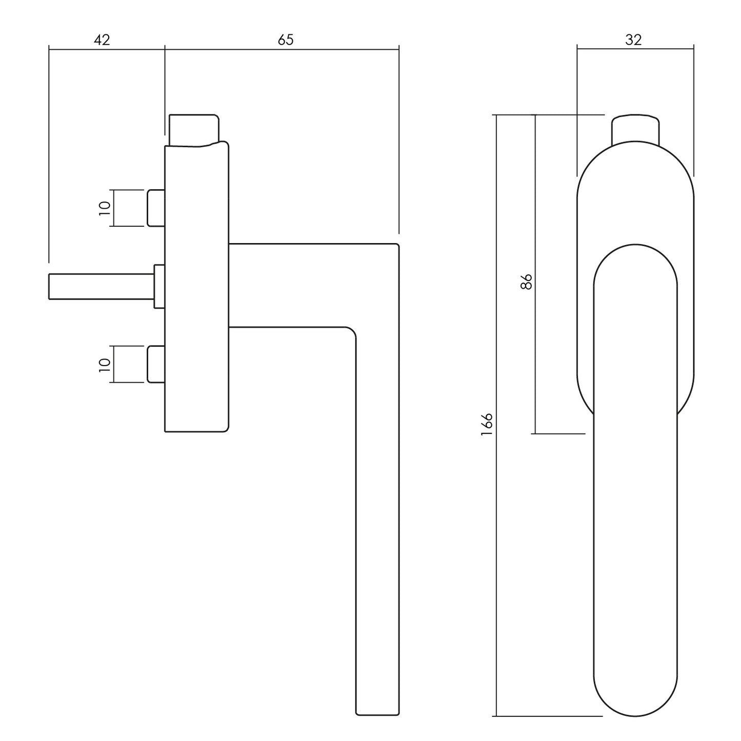 Olivari raamkruk Link afsluitbaar nikkel titaan PVD Olivari