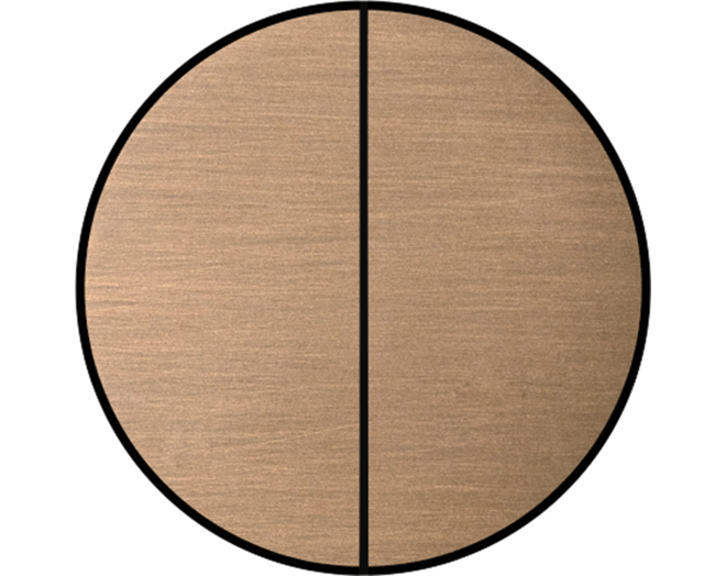ROND 2.0 Push button 4X Switch Rond Brons licht Trimless