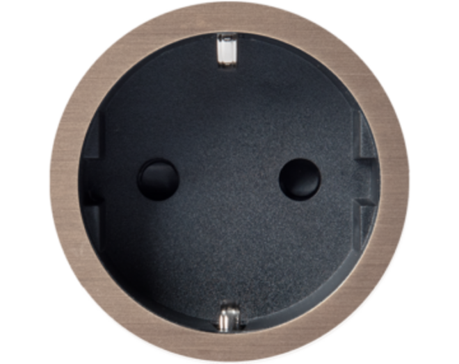 Rond 2.0 Socket F - t.less - light bronze - black cup Socket module Rond