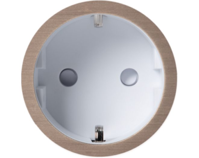 Rond 2.0 Socket F - t.less - light bronze - white cup Socket module Rond