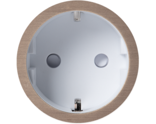 Rond 2.0 Socket F - t.less - light bronze - white cup Socket module Rond