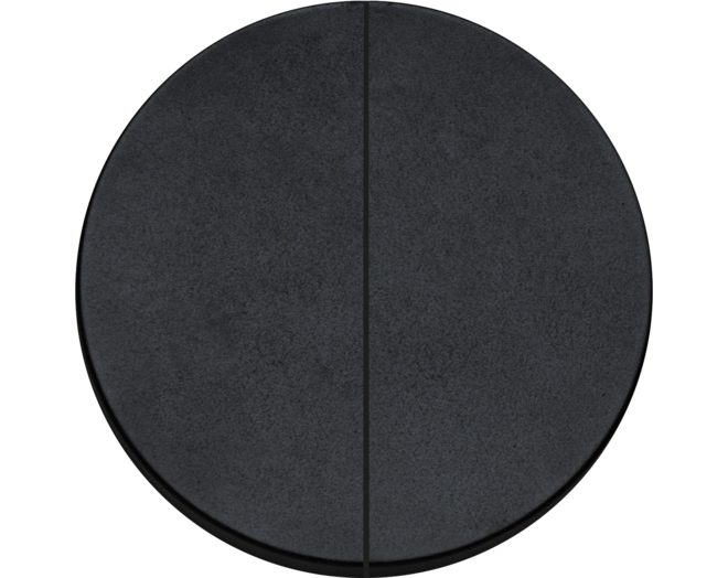 ROND 2.0 Double NO/NC Push button Switch Rond Aluminium zwart Trimless