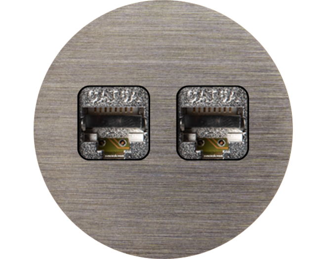 ROND 2.0 Multifit Data port 2 Keystones - small trim Data port Rond Canon de fusil licht