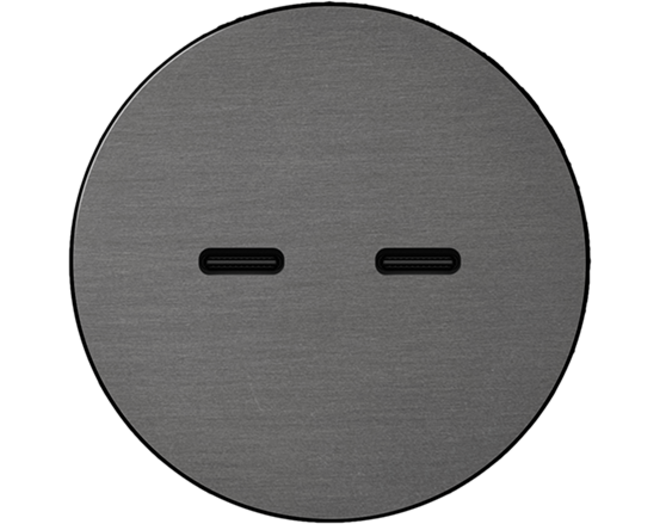 Rond 2.0 USB-C 2X (30W) - t.less - canon de fusil dark USB-C module Rond