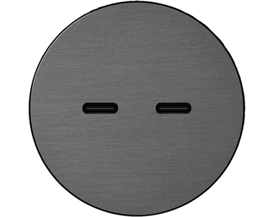 Rond 2.0 USB-C 2X (30W) - t.less - canon de fusil dark USB-C module Rond