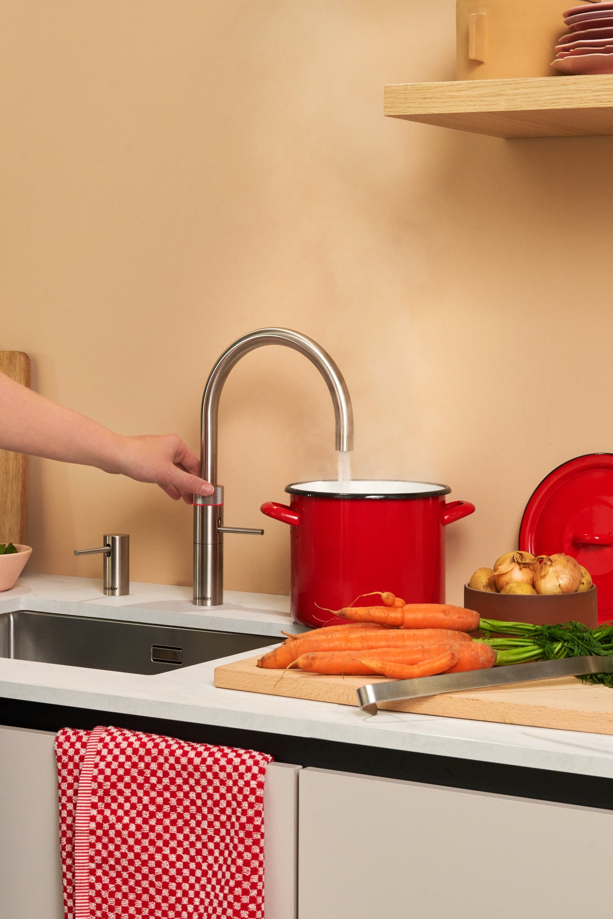 Quooker Fusion kraan in roestvrijstaal