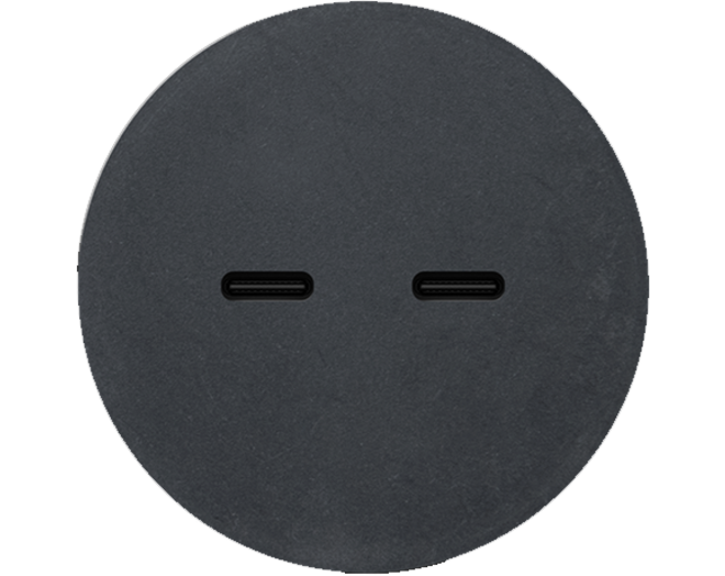 Rond 2.0 USB-C 2X (30W) - s. trim - black ano USB-C module Rond