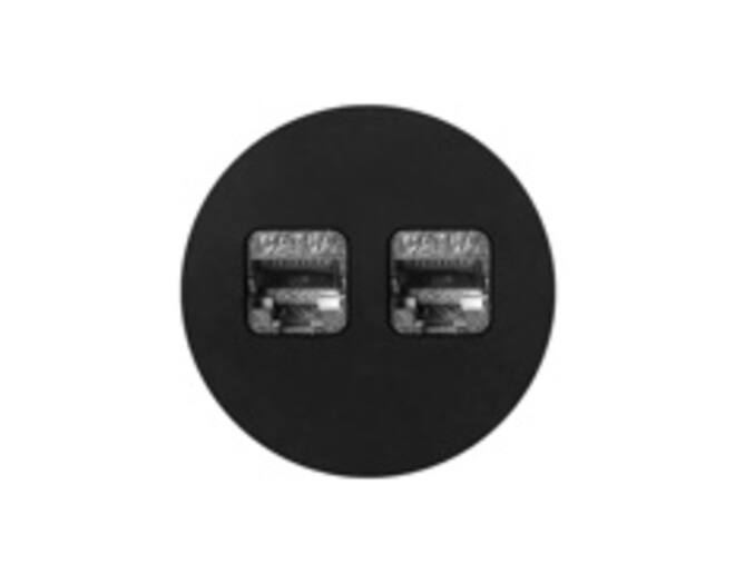 ROND 2.0 Multifit Data port 2 Keystones - small trim Data port Rond Aluminium zwart
