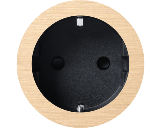 Rond 2.0 MultifitSocket F- brushed brass - black cup Socket module Rond