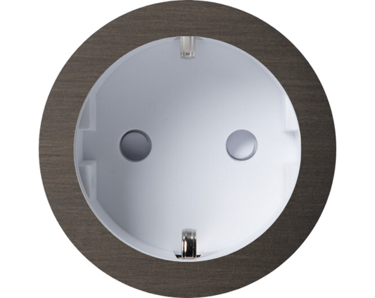 Rond 2.0 Socket F - s. trim - dark bronze - white cup Socket module Rond