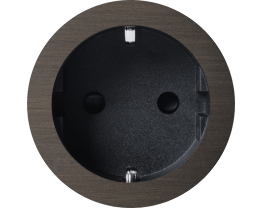 Rond 2.0 MultifitSocket F- dark bronze - black cup Socket module Rond
