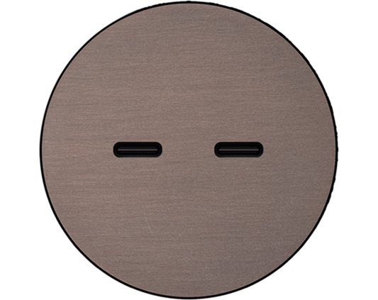 Rond 2.0 USB-C 2X (30W) - t.less - dark bronze USB-C module Rond