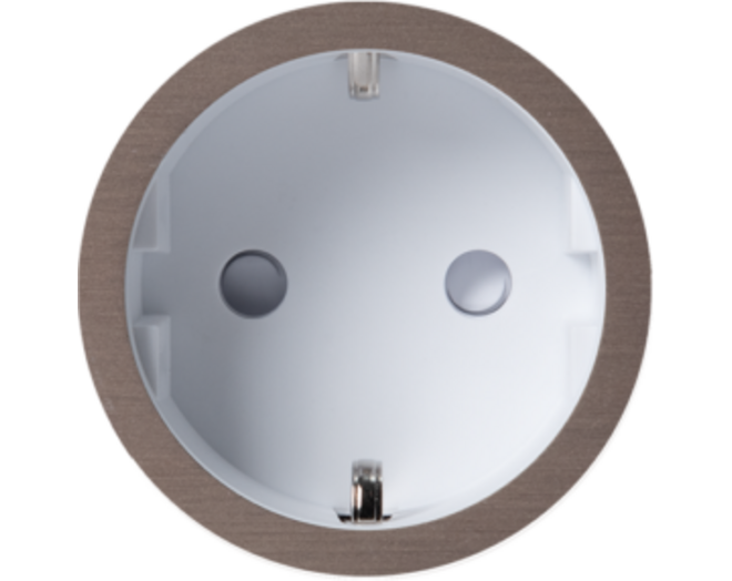 Rond 2.0 Socket F - t.less - dark bronze - white cup Socket module Rond