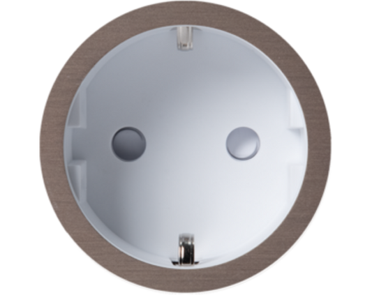 Rond 2.0 Socket F - t.less - dark bronze - white cup Socket module Rond