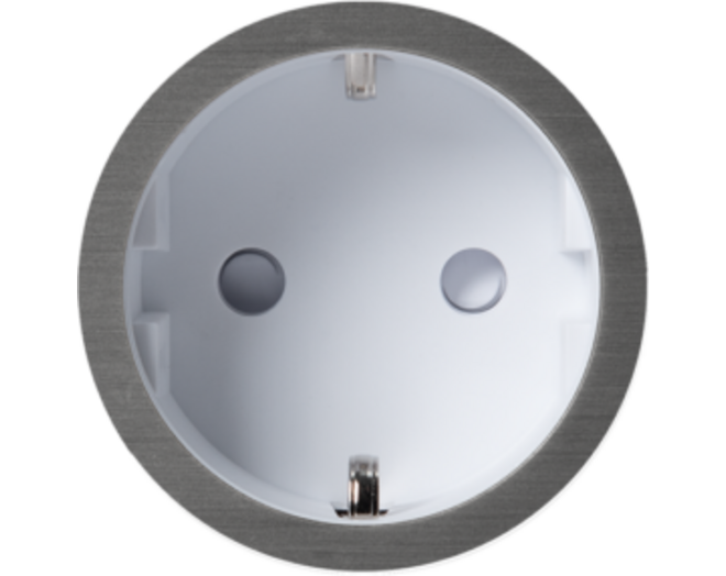 Rond 2.0 Socket F - t.less - canon de fusil dark - white cup Socket module Rond