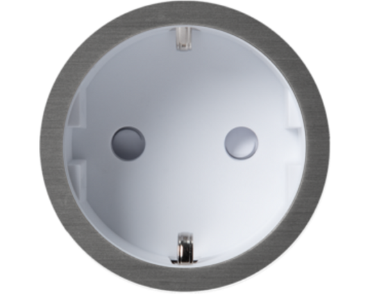 Rond 2.0 Socket F - t.less - canon de fusil dark - white cup Socket module Rond