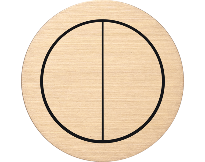 ROND 2.0 Push button 4X Switch Rond Geborsteld messing Small Trim