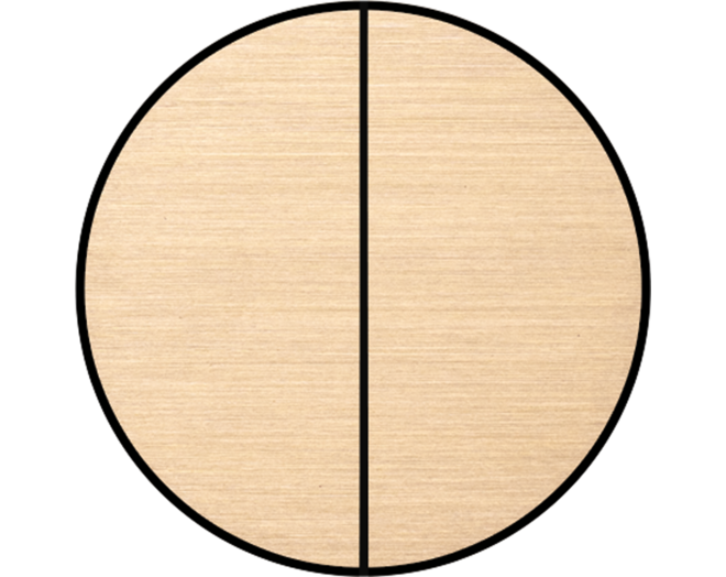ROND 2.0 Push button 4X Switch Rond Geborsteld messing Trimless