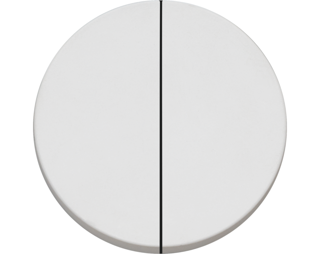 ROND 2.0 Double NO/NC Push button Switch Rond Aluminium wit Trimless
