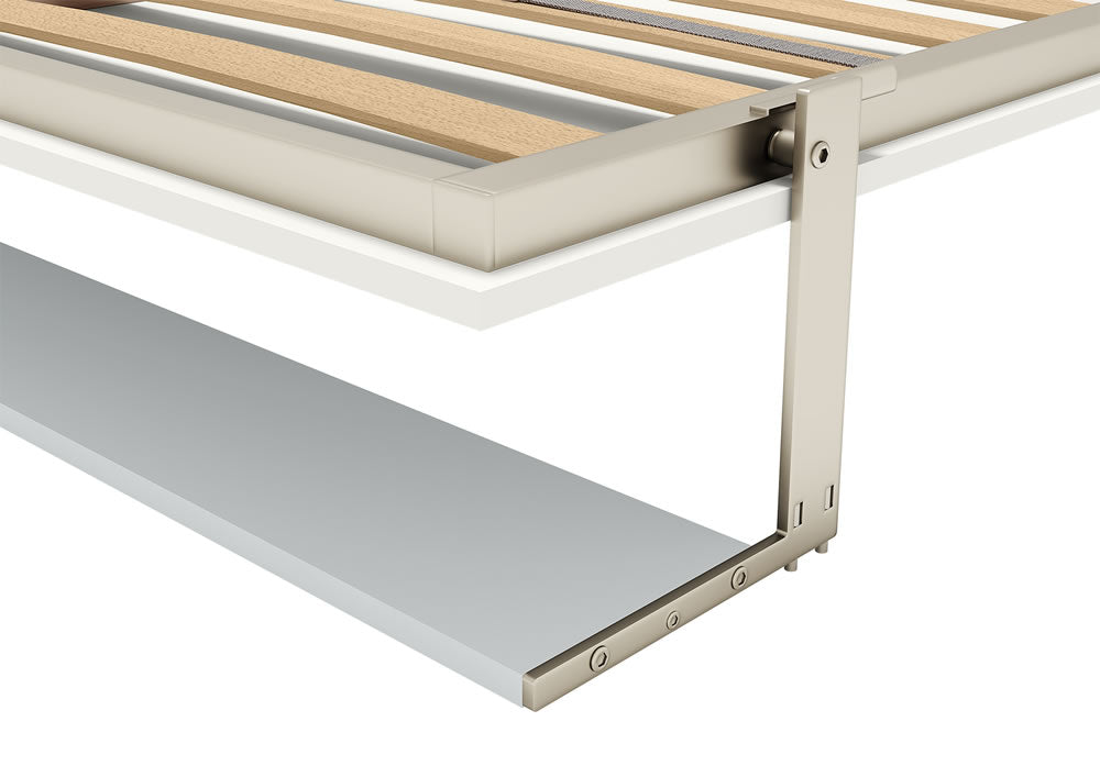 Opklapbed vert. frame 143x202cm + mechaniek voor 3 planken Pozzoli